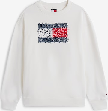 Tommy JeansSweater majica - bijela boja: prednji dio
