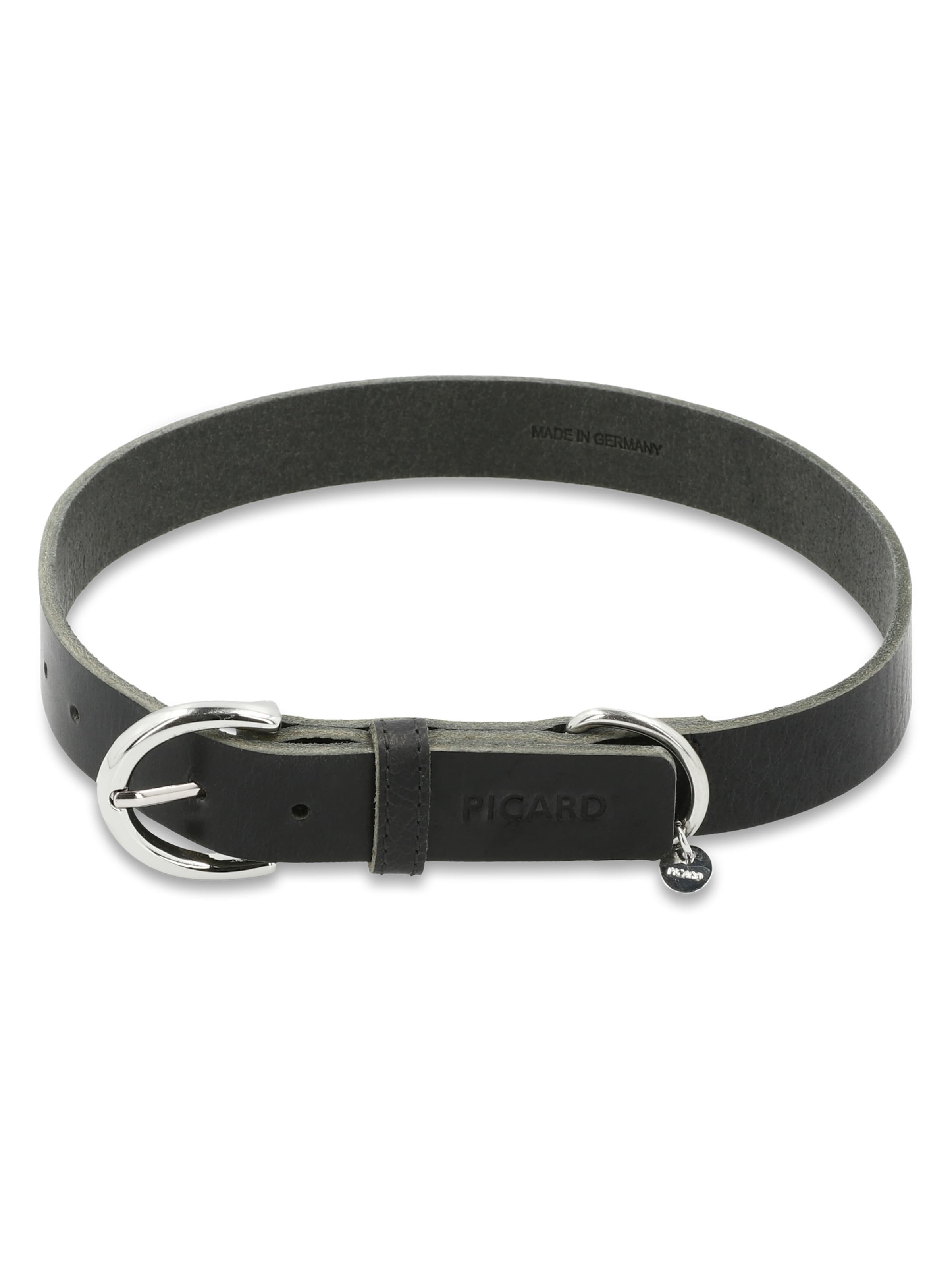 Picard Hundehalsband 'Strolch' in Schwarz: Vorderseite