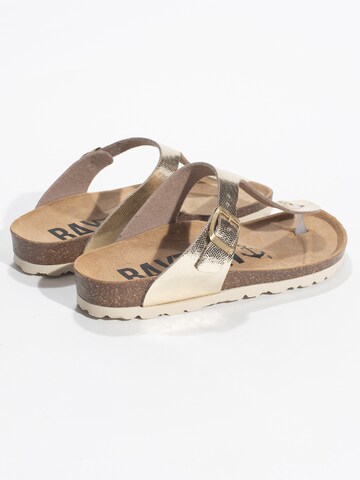 Bayton T-Bar Sandals 'Mercure' in Gold