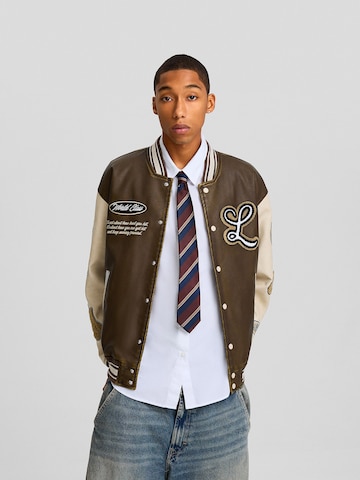 Bershka Between-season jacket in Brown: front