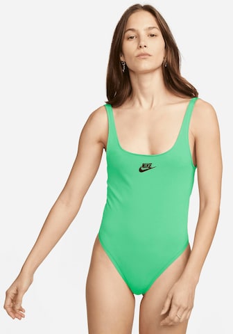 Nike Sportswear Shirt Bodysuit in Green: front