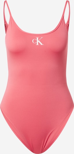 Calvin Klein Swimwear Maillot de bain en rose / blanc, Vue avec produit