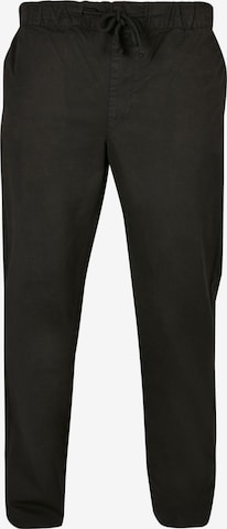 Urban Classics Regular Trousers in Black: front