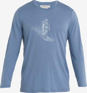 ICEBREAKER - Camiseta funcional 'Tech Lite II Skiing Yeti' en azul: frente
