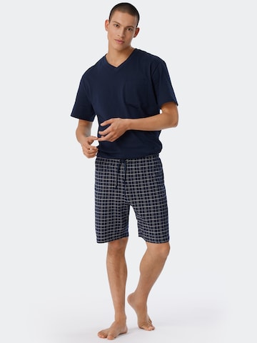 SCHIESSER - Pijama corto en azul: frente