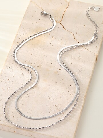 Hey Happiness Kette 'Layer Grip' in Silber