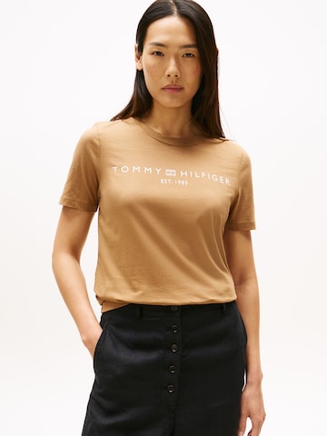 TOMMY HILFIGER T-Shirt (OCS) in Braun: Vorderseite