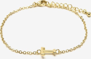 Braccialetto 'Alphabet T' di Luxenter in oro: frontale