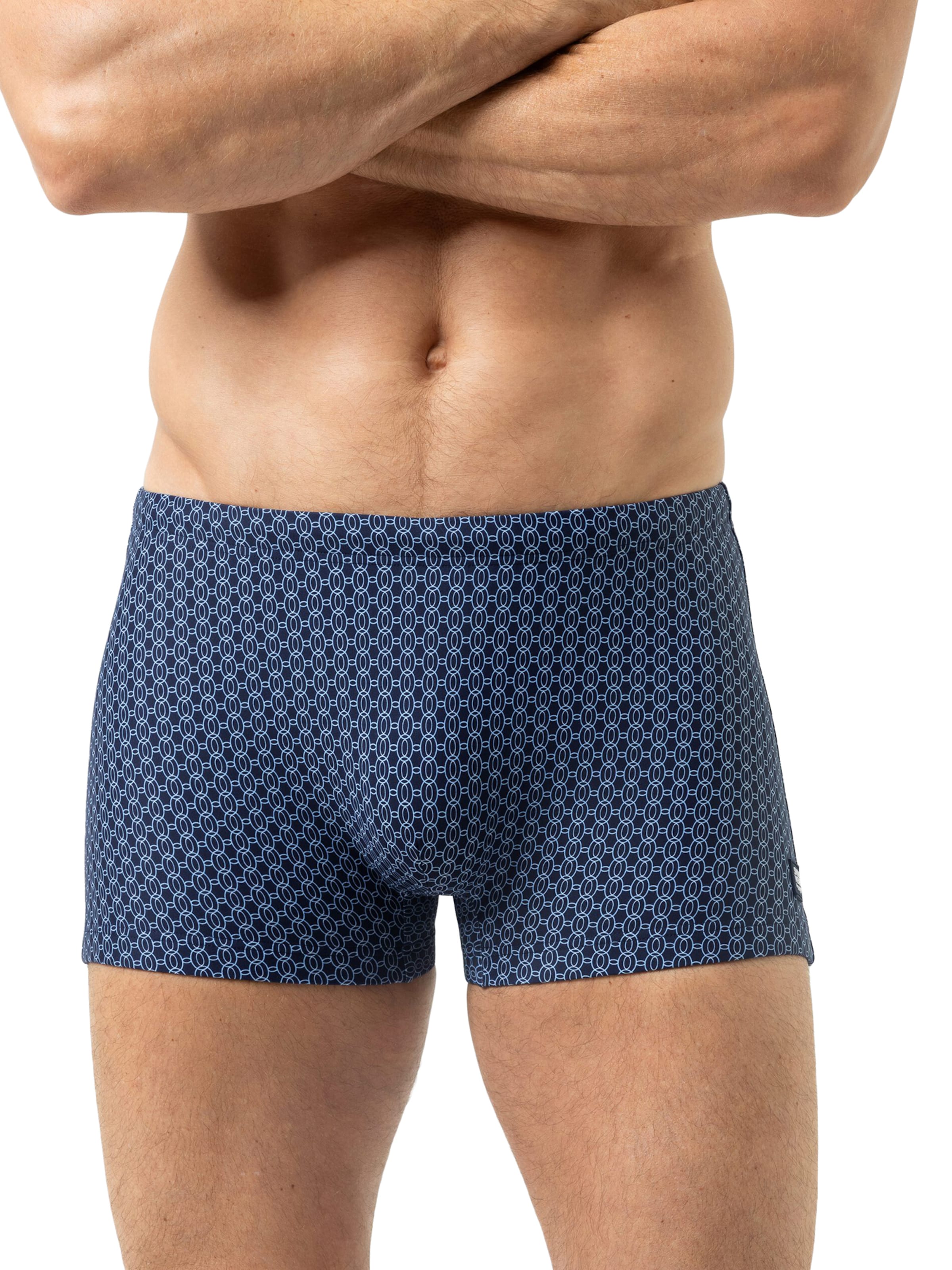 Mey Bathing trunks 'Tidal Rings' in Blue: front