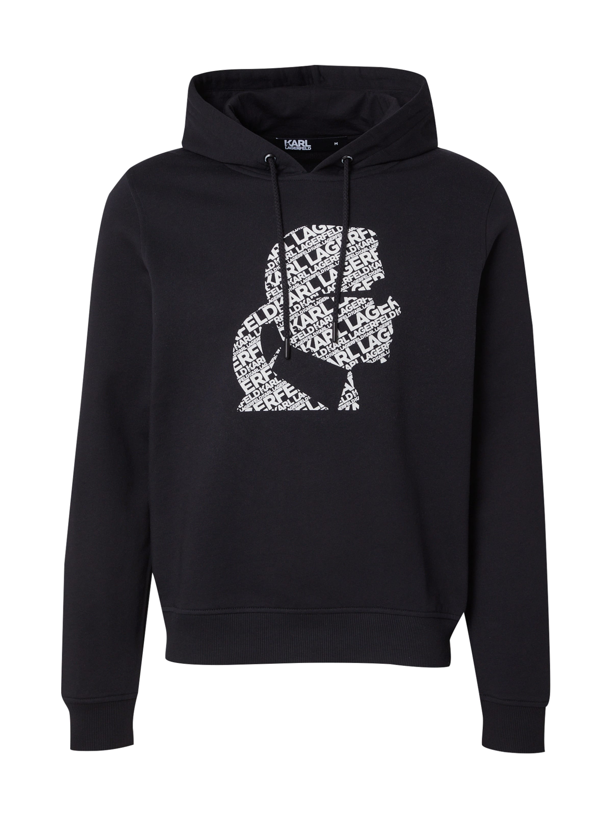 Bluză de molton de la Karl Lagerfeld pe albastru: față