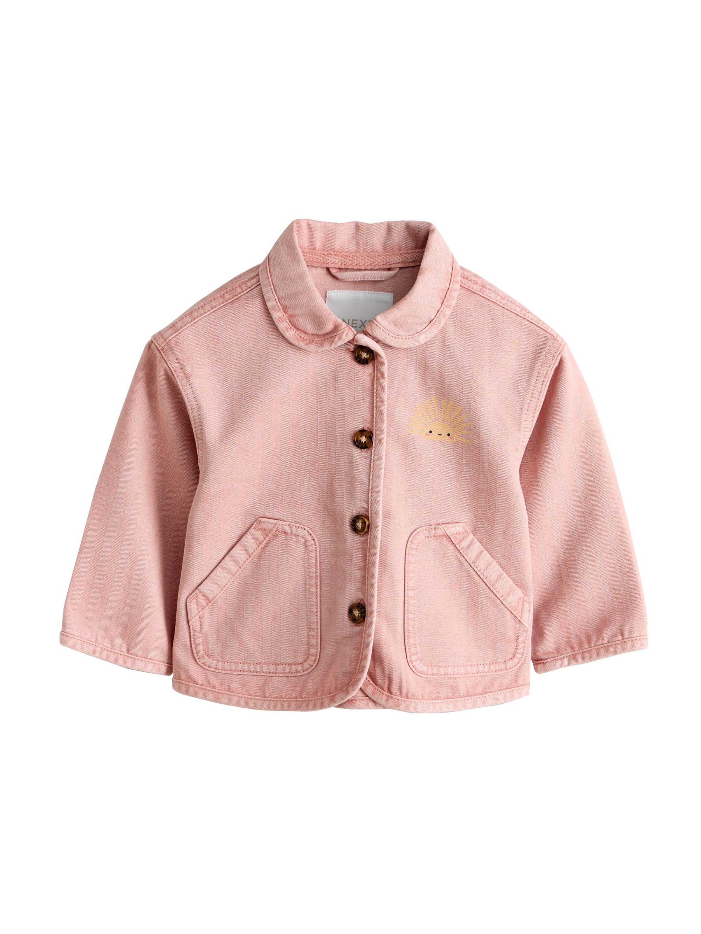 Geacă de primăvară-toamnă de la Next pe roz: față