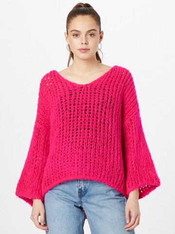 Pullover 'Linez' di Hailys in rosa: frontale