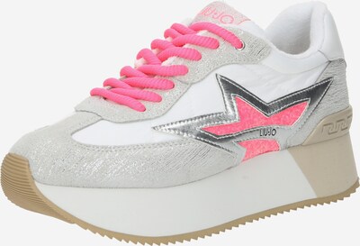 Liu Jo Platform trainers 'DREAMY 03' in Light grey / Pitaya / Silver / White, Item view