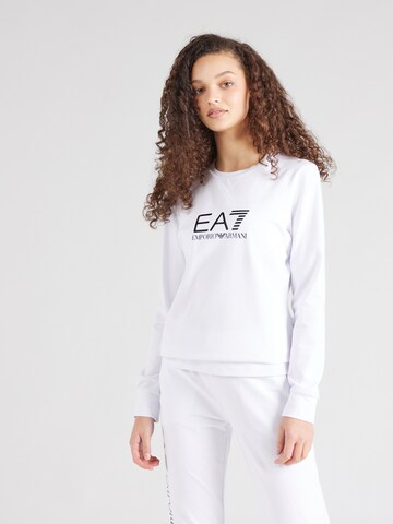 EA7 Emporio Armani Sweatshirt in Wit: voorkant