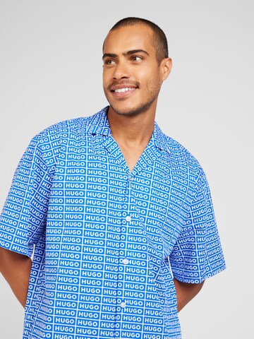HUGO Regular fit Button Up Shirt 'Eligino' in Blue