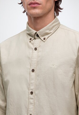 Regular fit Camicia di Lindbergh in beige: frontale