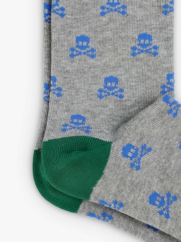 Chaussettes 'Skull' Scalpers en gris