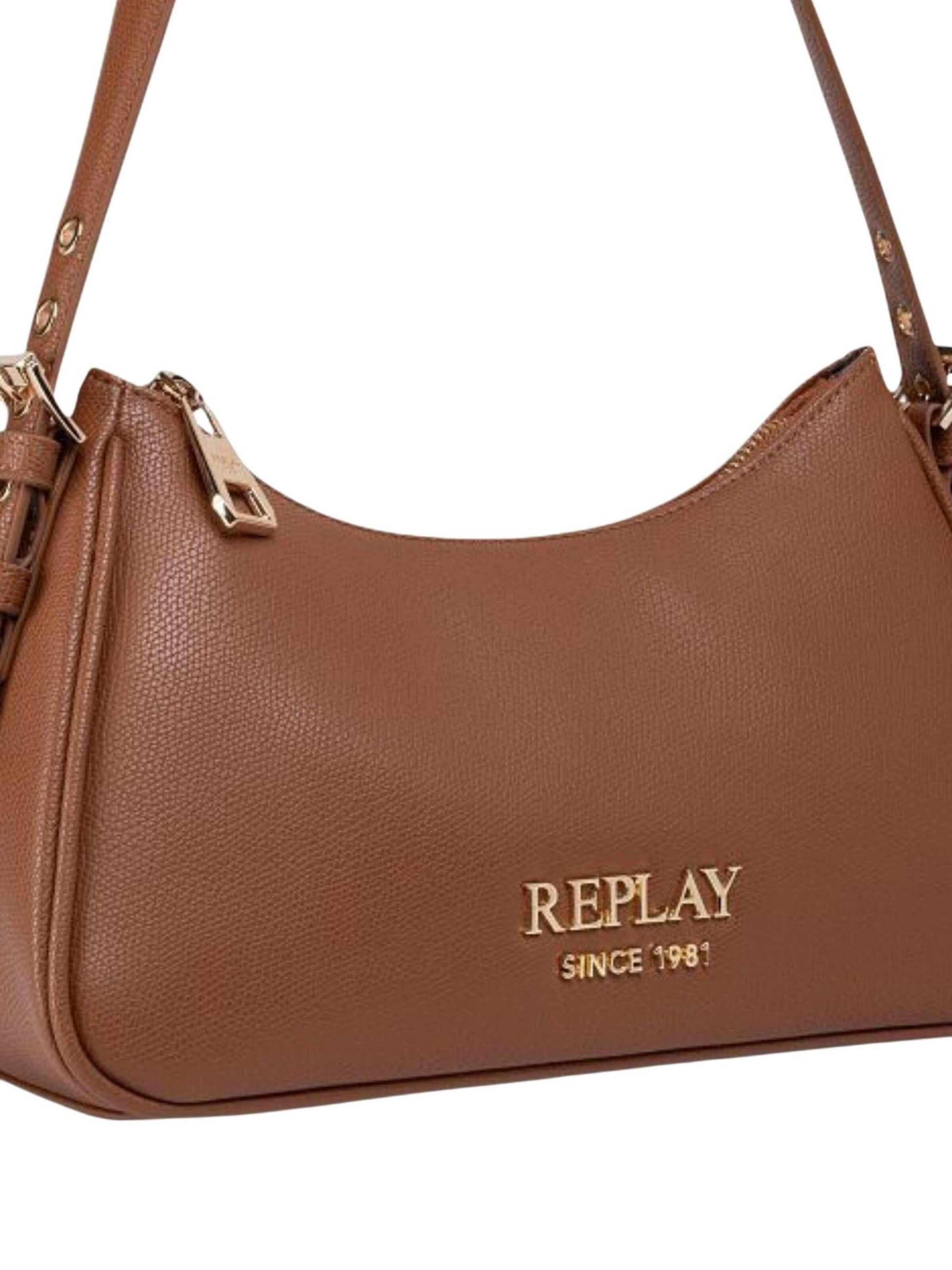 Borsa a spalla 'TEXTURIZED SYNTHETIC FW01A1.000.A7243S' di REPLAY in marrone