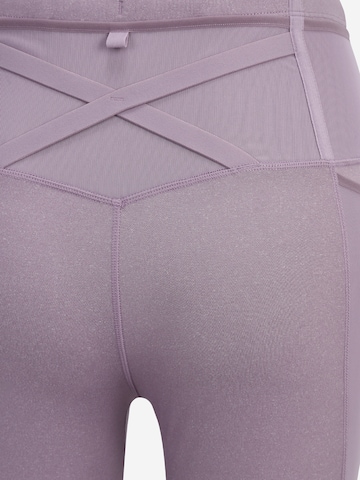 ASICS Skinny Spodnie sportowe 'Distance Supply' w kolorze fioletowy