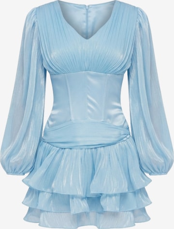 Ombre Kleid in Blau: Vorderseite