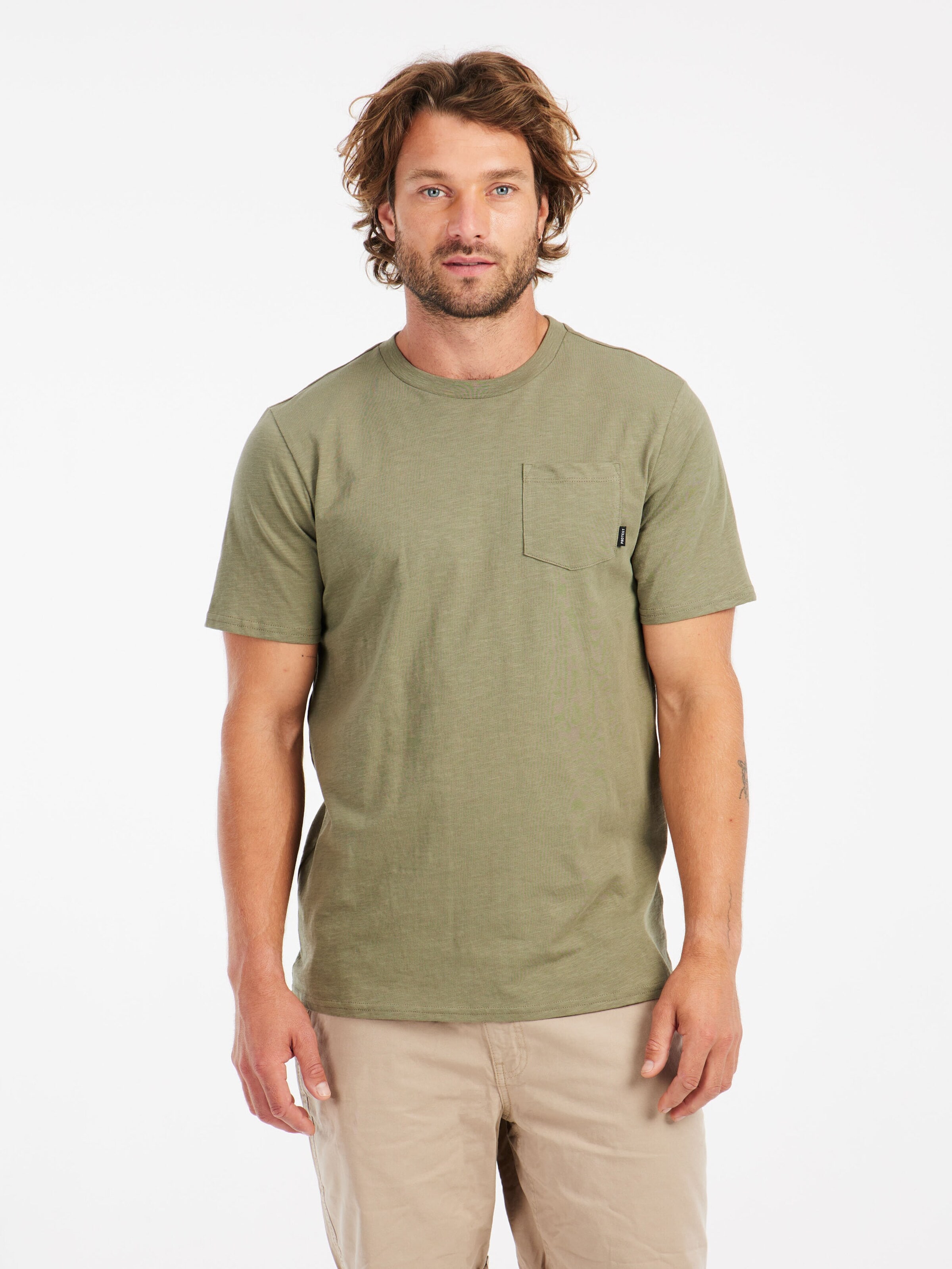PROTEST Shirt 'PRTCruz' in Groen: voorkant