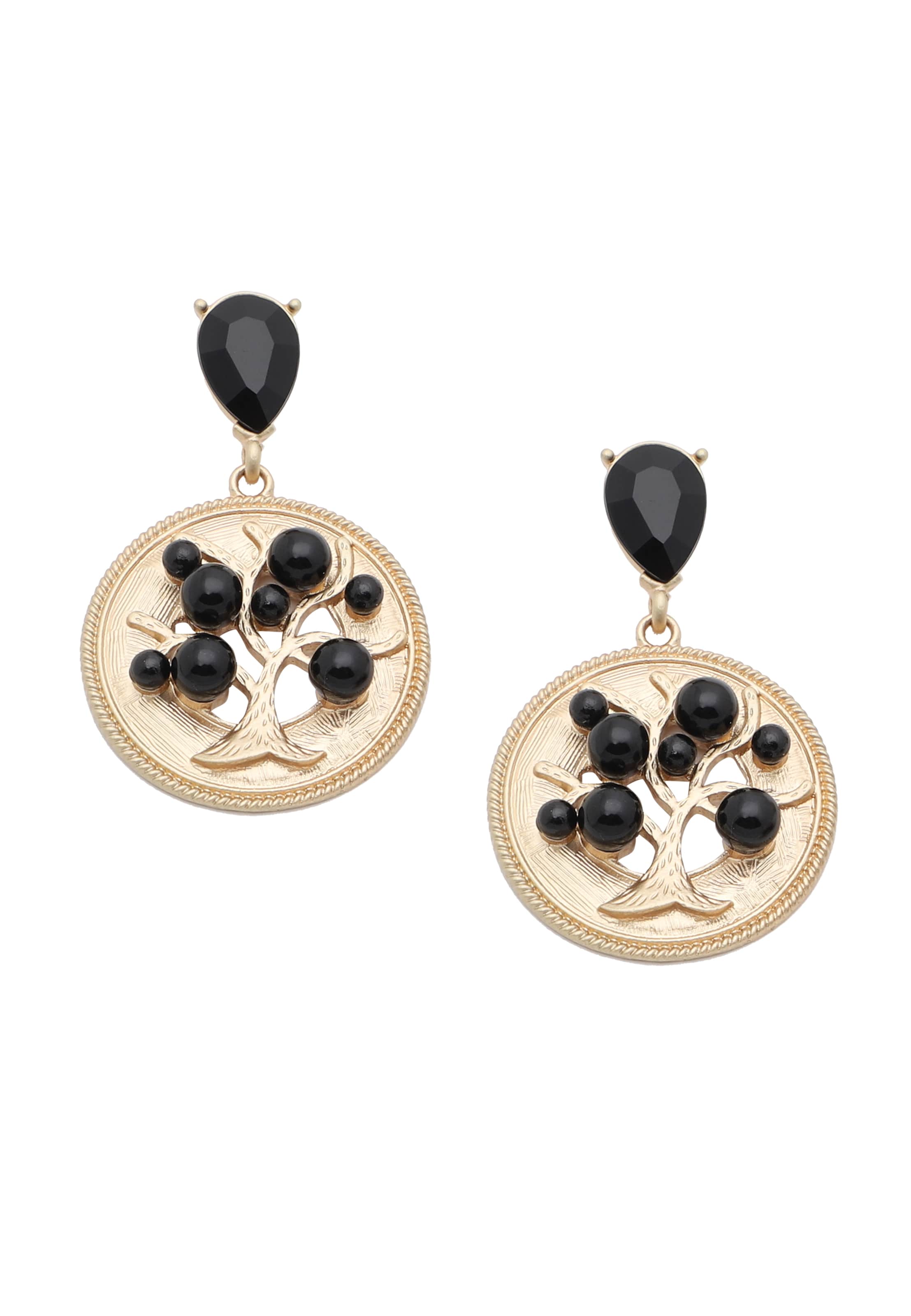 SOHI Náušnice 'Avital' – černá: přední strana