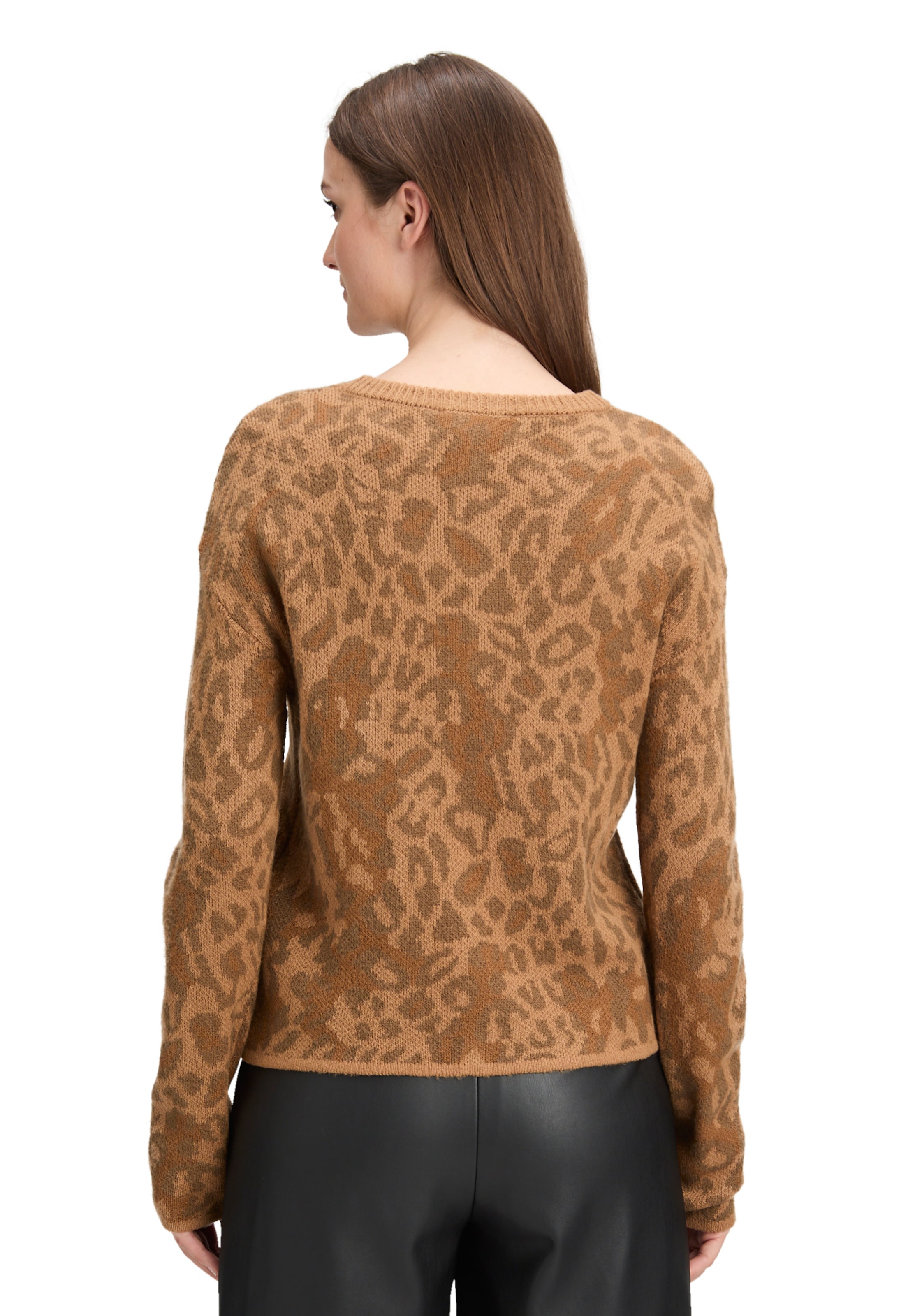 Cartoon Strickjacke in Braun