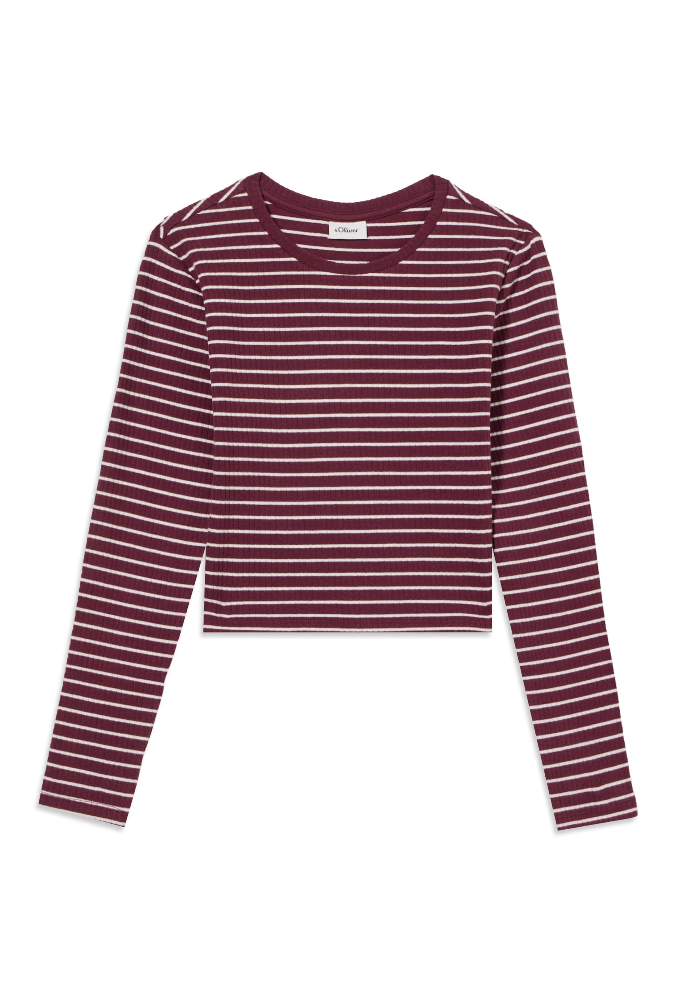 s.Oliver Shirt in 134-140 in Bordeaux / White, Item view