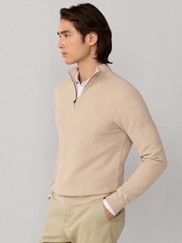 Hackett London Trui 'HONEYCOMB' in Beige