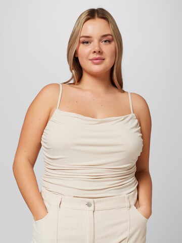 A LOT LESS Shirt bodysuit 'Hanni' in White: front