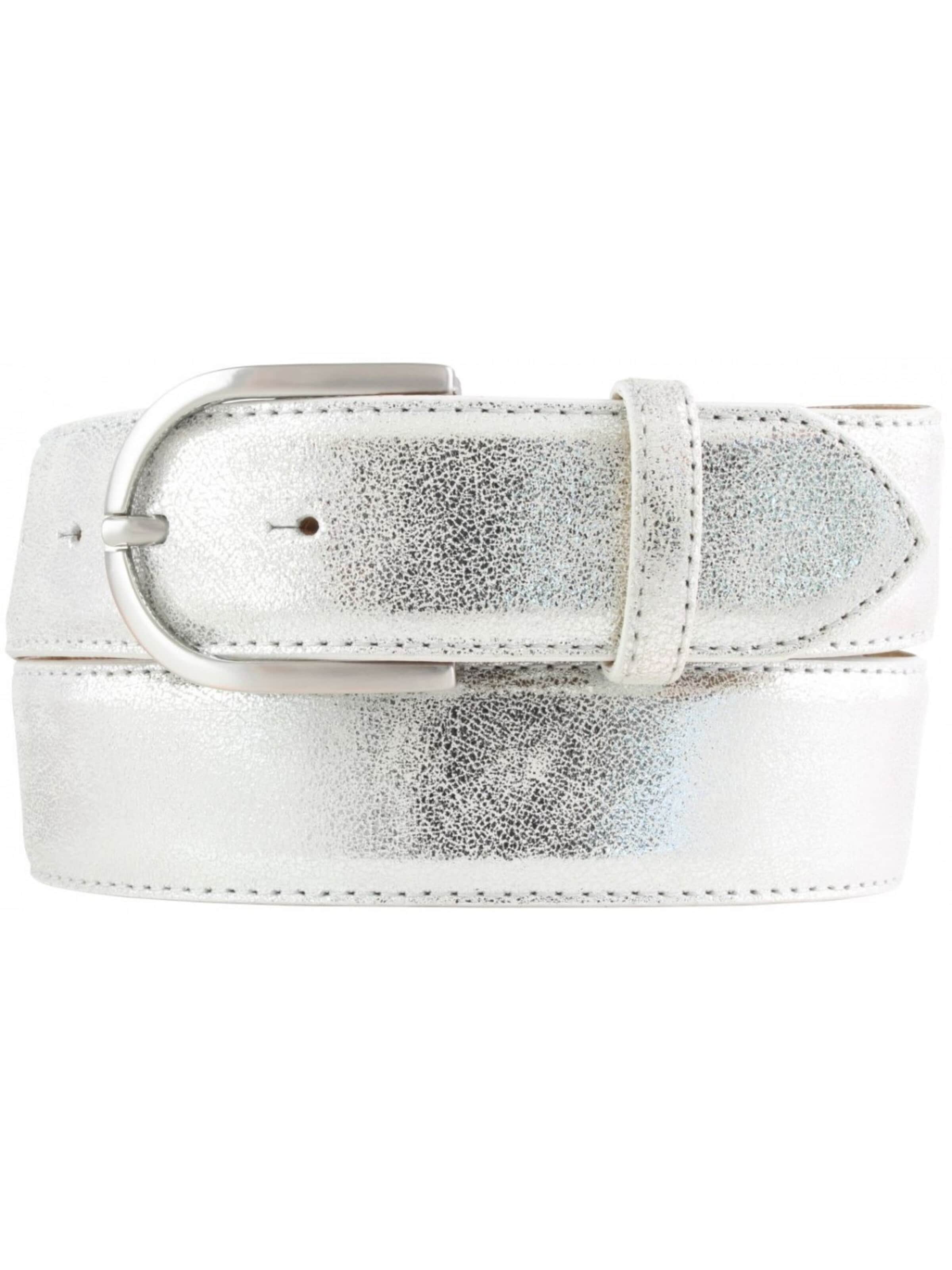 BELTINGER Belt 'Leccea' in Silver: front