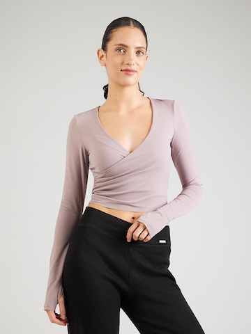 ICANIWILL Λειτουργικό μπλουζάκι 'Nimble' σε λιλά: μπροστά