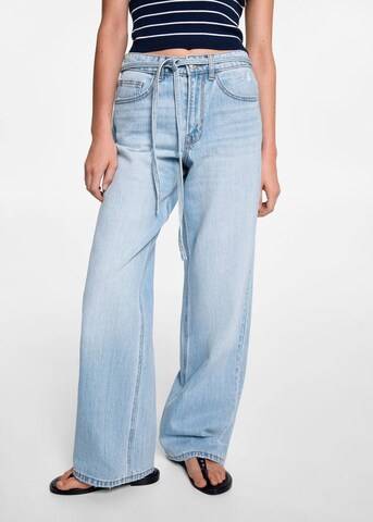 MANGO TEEN Wide leg Jeans in Blue: front