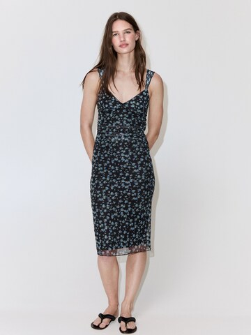 MANGO Jurk 'POSITANO' in Zwart: voorkant