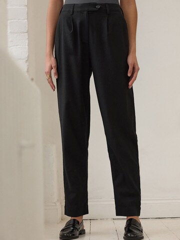 Next Baggy Pleat-front trousers in Black: front
