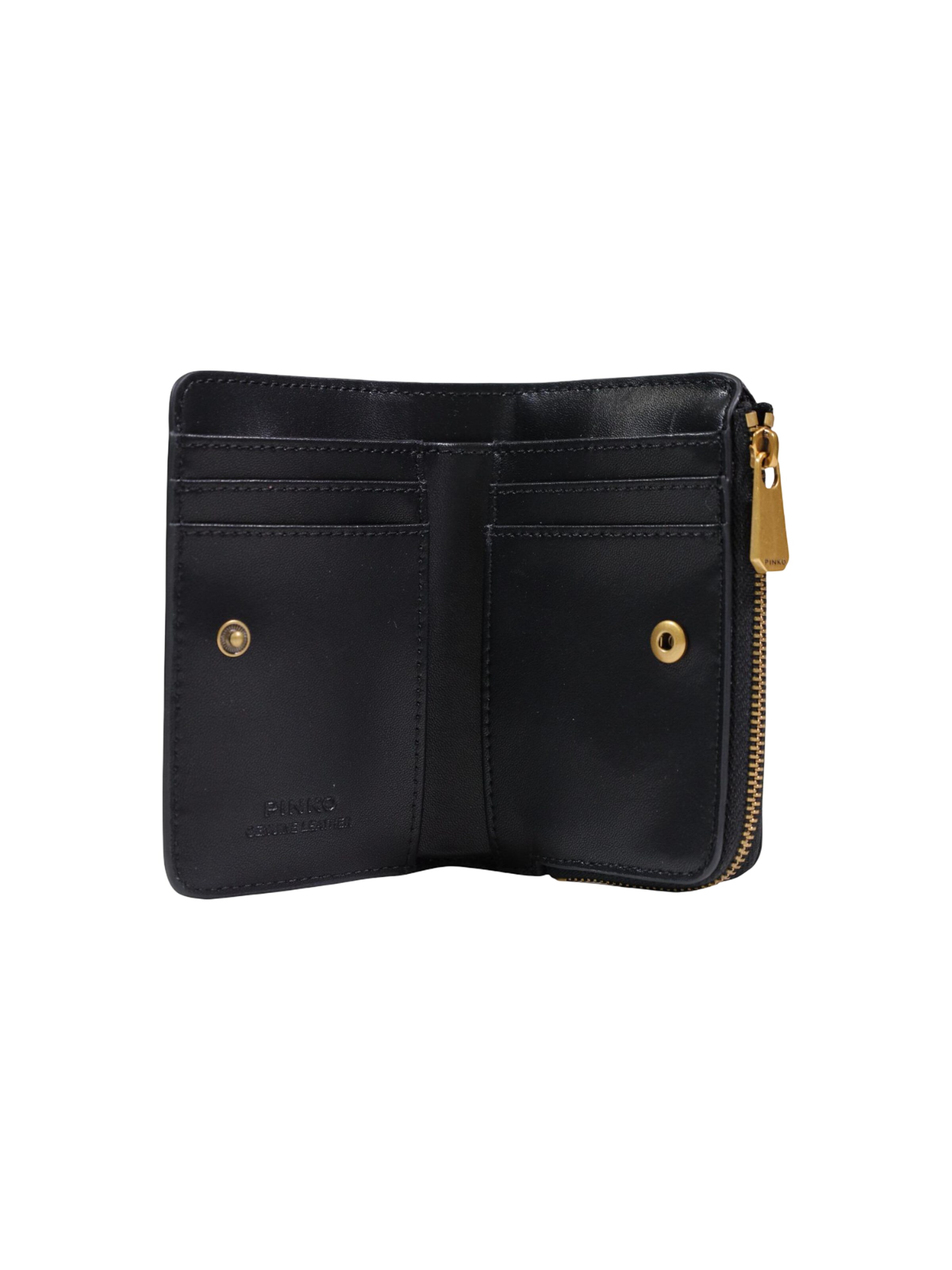 PINKO - Cartera 'MINI WALLET VITELLO SETA 106206 A0F1' en negro