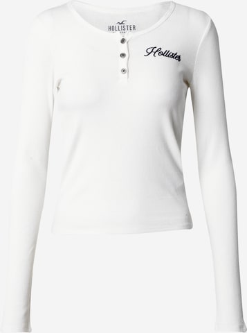 Hollister white long sleeve shirt sales