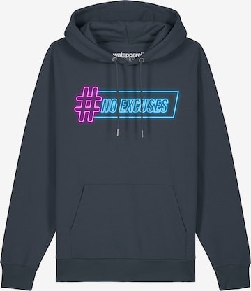 Watapparel Sweatshirt ' No Excuses ' in Grijs: voorkant