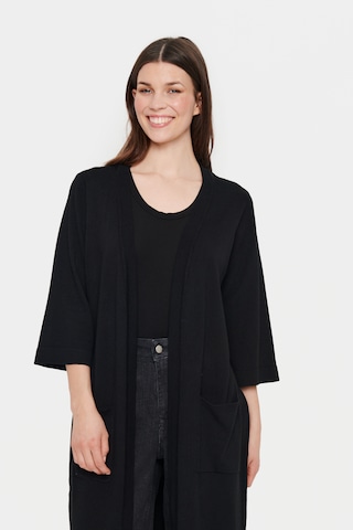 SAINT TROPEZ Knit Cardigan 'Kila' in Black