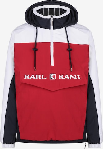 Karl Kani Between-Season Jacket 'Retro Block Reversible' in Red: front