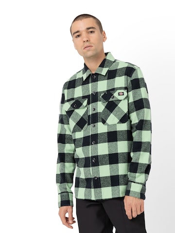 DICKIES Regular fit Overhemd 'Sacramento' in Groen: voorkant