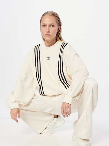 ADIDAS ORIGINALS Sweatshirt 'Adicolor 70S 3-Stripes' in Beige: front