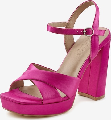 LASCANA Strap Sandals in Pink: front