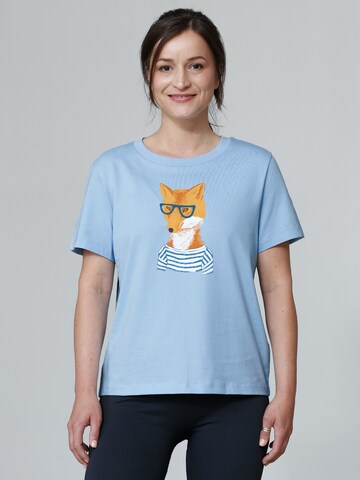 Watapparel Shirt ' Fuchs ' in Blau: Vorderseite