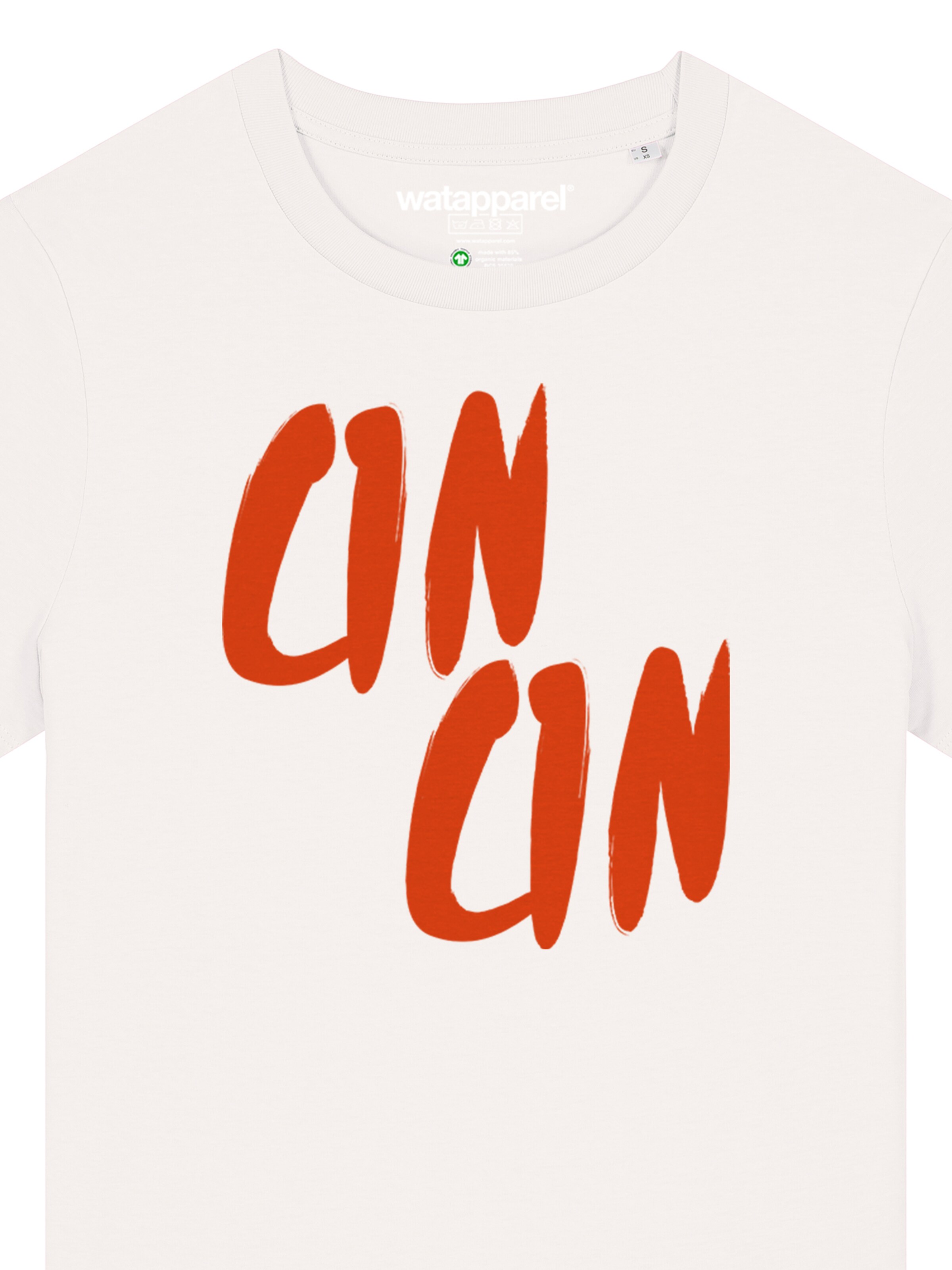 Maglietta 'Cin Cin' di Watapparel in bianco