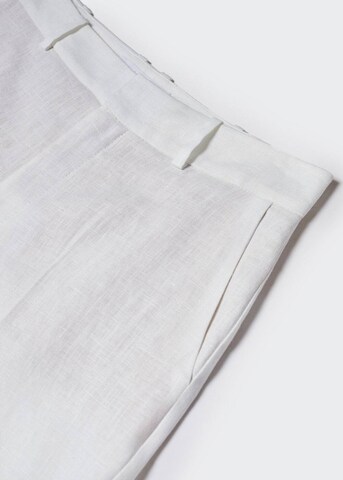 MANGO Regular Suorat housut 'Boreli' värissä valkoinen