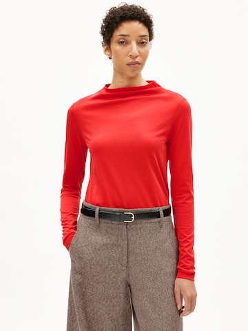 ARMEDANGELS Longsleeve CALUNAA in Rot: Vorderseite