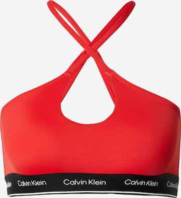 Calvin Klein Swimwear Korzet Bikinový top 'Meta Legacy ' - Červená: predná strana