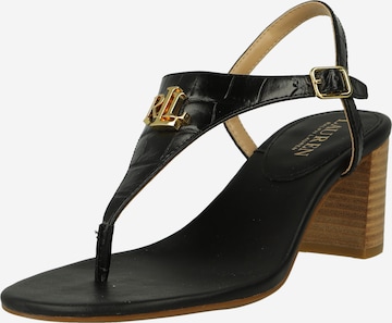 Lauren Ralph Lauren - Sandalias de dedo 'WESTCOTT' en negro: frente