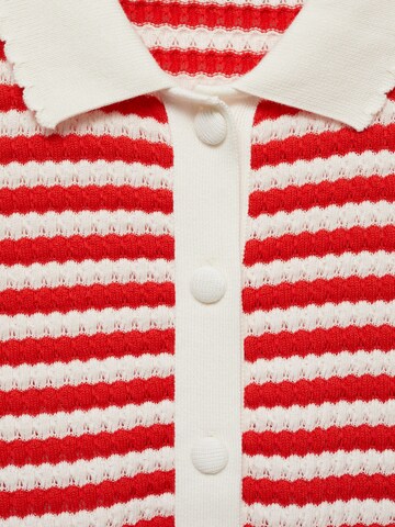 MANGO Knit cardigan in Red